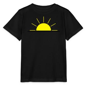 Soleil levant ou couchant jaune - T-shirt bio MINI CREATOR Stanley/Stella Enfant - noir - Devant - Mikhail (115cm)