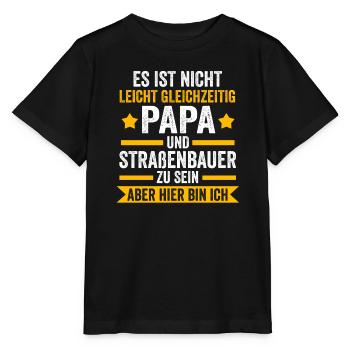Straßenbauer Papa Straßenbau Geschenk - Stanley/Stella Kinder T-Shirt MINI CREATOR  - Schwarz - Vorne - Mikhail (115cm)