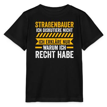 Straßenbauer Job Straßenbau Geschenk - Stanley/Stella Kinder T-Shirt MINI CREATOR  - Schwarz - Vorne - Mikhail (115cm)