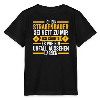 Straßenbauer Job Straßenbau Geschenk - Stanley/Stella Kinder T-Shirt MINI CREATOR  - Schwarz - Vorne - Mikhail (115cm)