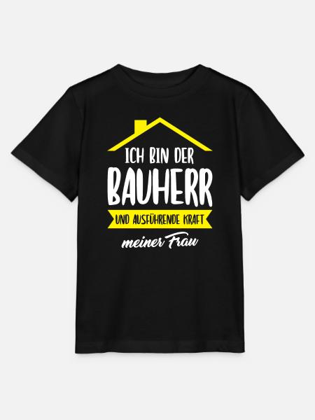 Bauherr Bauherrin Häuslebauer Geschenk - Stanley/Stella Kinder T-Shirt MINI CREATOR - Schwarz