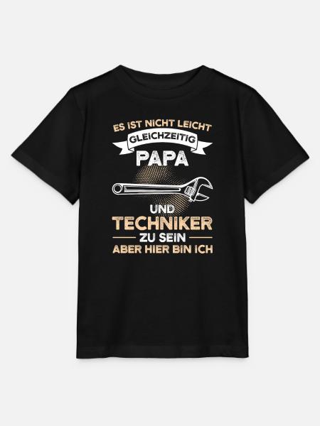 Techniker Papa Ingenieur Geschenk - Stanley/Stella Kinder T-Shirt MINI CREATOR - Schwarz