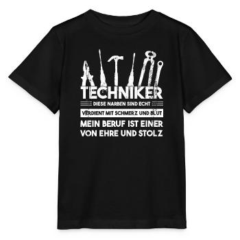 Techniker Beruf Technik Geschenk - Stanley/Stella Kinder T-Shirt MINI CREATOR  - Schwarz - Vorne - Mikhail (115cm)