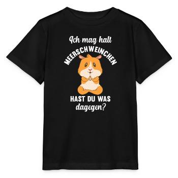 Meerschwein Haustier Haustiere Geschenk - Stanley/Stella Kinder T-Shirt MINI CREATOR  - Schwarz - Vorne - Mikhail (115cm)
