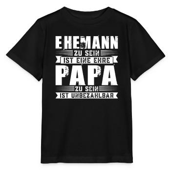 Ehemann Papa Ehemänner Geschenk - Stanley/Stella Kinder T-Shirt MINI CREATOR  - Schwarz - Vorne - Mikhail (115cm)