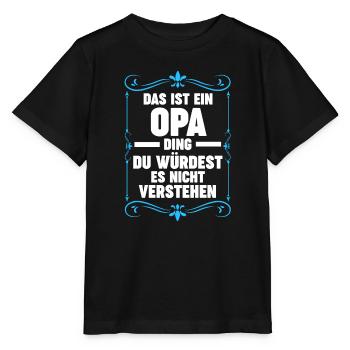 Opa Großvater Großeltern Geschenk - Stanley/Stella Kinder T-Shirt MINI CREATOR  - Schwarz - Vorne - Mikhail (115cm)