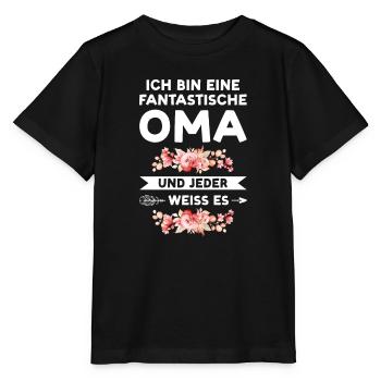 Oma Großmutter Großmütter Geschenk - Stanley/Stella Kinder T-Shirt MINI CREATOR  - Schwarz - Vorne - Mikhail (115cm)