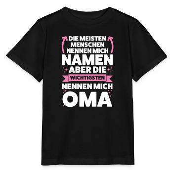 Oma Großmutter Omi Geschenk - Stanley/Stella Kinder T-Shirt MINI CREATOR  - Schwarz - Vorne - Mikhail (115cm)