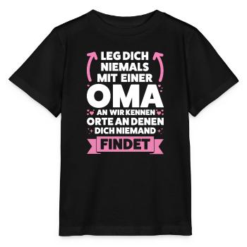 Oma Großmutter Großmütter Geschenk - Stanley/Stella Kinder T-Shirt MINI CREATOR  - Schwarz - Vorne - Mikhail (115cm)