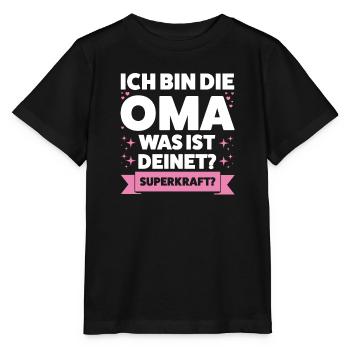 Oma Großmutter Enkelkind Geschenk - Stanley/Stella Kinder T-Shirt MINI CREATOR  - Schwarz - Vorne - Mikhail (115cm)