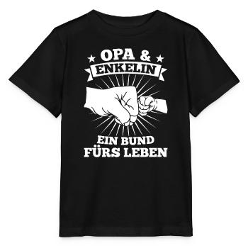 Opa & Enkelin Familie Enkelin Geschenk - Stanley/Stella Kinder T-Shirt MINI CREATOR  - Schwarz - Vorne - Mikhail (115cm)