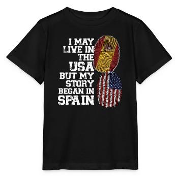 Spanisch Spanien Spanische Wurzeln Geschenk - Stanley/Stella Kinder T-Shirt MINI CREATOR  - Schwarz - Vorne - Mikhail (115cm)