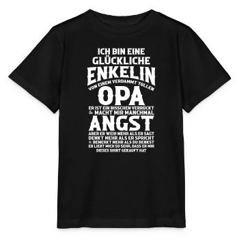 Enkelin & Opa Familie Enkelin Geschenk - Stanley/Stella Kinder T-Shirt MINI CREATOR  - Schwarz - Vorne - Mikhail (115cm)