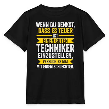 Techniker Beruf Beruf Geschenk - Stanley/Stella Kinder T-Shirt MINI CREATOR  - Schwarz - Vorne - Mikhail (115cm)