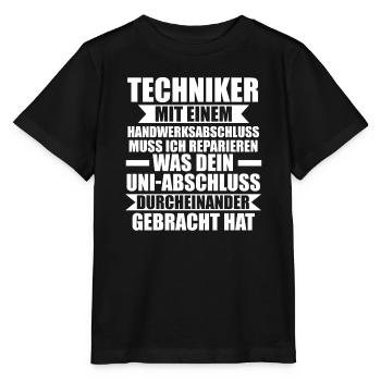 Techniker Beruf Beruf Geschenk - Stanley/Stella Kinder T-Shirt MINI CREATOR  - Schwarz - Vorne - Mikhail (115cm)