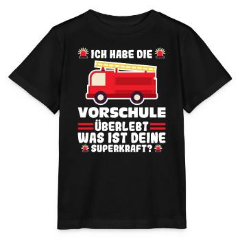 Vorschule Feuerwehr Vorschule Abschluss Geschenk - Stanley/Stella Kinder T-Shirt MINI CREATOR  - Schwarz - Vorne - Mikhail (115cm)