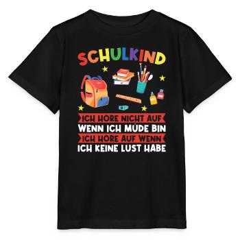 Schulkind Einschulung Schulbeginn Geschenk - Stanley/Stella Kinder T-Shirt MINI CREATOR  - Schwarz - Vorne - Mikhail (115cm)