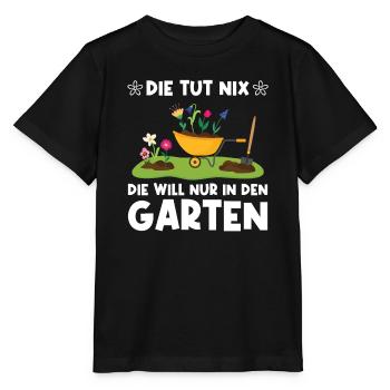 Garten Pflanze Gärtnerei Geschenk - Stanley/Stella Kinder T-Shirt MINI CREATOR  - Schwarz - Vorne - Mikhail (115cm)