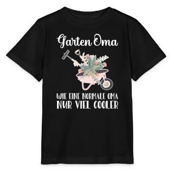 Garten Oma Gärtnerei Geschenk - Stanley/Stella Kinder T-Shirt MINI CREATOR  - Schwarz - Vorne - Mikhail (115cm)