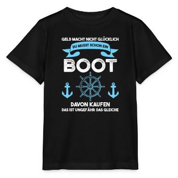 Boot Segeln Bootfahrer Geschenk - Stanley/Stella Kinder T-Shirt MINI CREATOR  - Schwarz - Vorne - Mikhail (115cm)