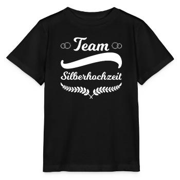 25. Hochzeitstag Ehepaar Silberhochzeit Geschenk - Stanley/Stella Kinder T-Shirt MINI CREATOR  - Schwarz - Vorne - Mikhail (115cm)