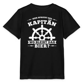 Boot Kapitän booten Geschenk - Stanley/Stella Kinder T-Shirt MINI CREATOR  - Schwarz - Vorne - Mikhail (115cm)