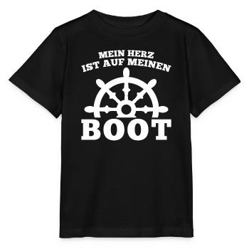 Boot Kapitän booten Geschenk - Stanley/Stella Kinder T-Shirt MINI CREATOR  - Schwarz - Vorne - Mikhail (115cm)