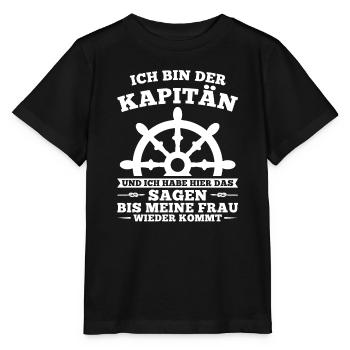 Boot Kapitän booten Geschenk - Stanley/Stella Kinder T-Shirt MINI CREATOR  - Schwarz - Vorne - Mikhail (115cm)