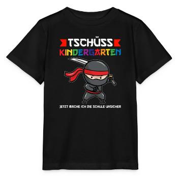 Schulkind Ninja Schulbeginn Geschenk - Stanley/Stella Kinder T-Shirt MINI CREATOR  - Schwarz - Vorne - Mikhail (115cm)