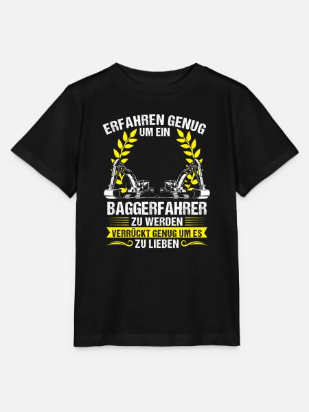 Baggerfahrer Beruf Lader Geschenk - Stanley/Stella Kinder T-Shirt MINI CREATOR  - Schwarz