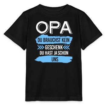 Opa Familie Enkelkind Geschenk - Stanley/Stella Kinder T-Shirt MINI CREATOR  - Schwarz - Vorne - Mikhail (115cm)