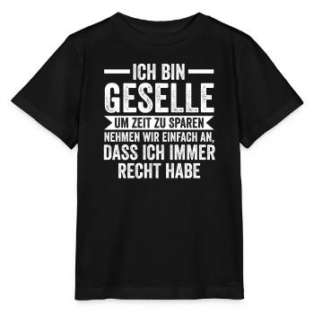 Geselle Handwerk Gesellen Geschenk - Stanley/Stella Kinder T-Shirt MINI CREATOR  - Schwarz - Vorne - Mikhail (115cm)