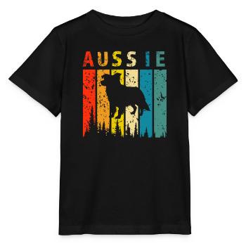 aussie retro design aussie Geschenk - Stanley/Stella Kinder T-Shirt MINI CREATOR  - Schwarz - Vorne - Mikhail (115cm)