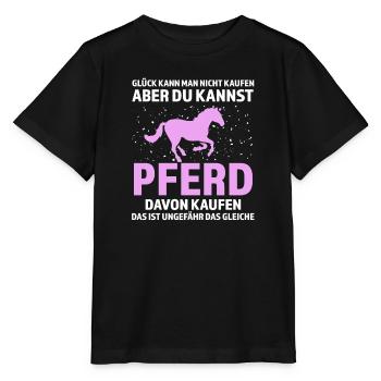 Pferd Reiten Pferdesport Geschenk - Stanley/Stella Kinder T-Shirt MINI CREATOR  - Schwarz - Vorne - Mikhail (115cm)