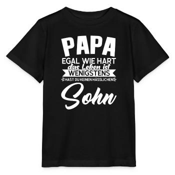 Papa & Sohn Familie Papa Geschenk - Stanley/Stella Kinder T-Shirt MINI CREATOR  - Schwarz - Vorne - Mikhail (115cm)