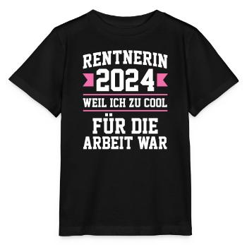 Rentnerin 2024 Rente Rentnerin Geschenk - Stanley/Stella Kinder T-Shirt MINI CREATOR  - Schwarz - Vorne - Mikhail (115cm)