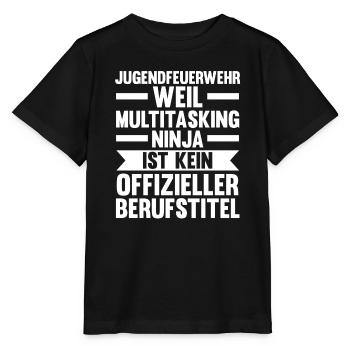 Jugend Feuerwehr Jugendfeuerwehr Geschenk - Stanley/Stella Kinder T-Shirt MINI CREATOR  - Schwarz - Vorne - Mikhail (115cm)