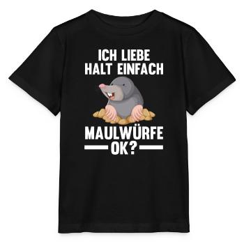 Maulwurf Garten Maulwürfe Geschenk - Stanley/Stella Kinder T-Shirt MINI CREATOR  - Schwarz - Vorne - Mikhail (115cm)