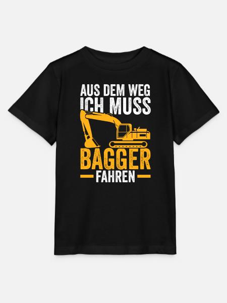 Bagger Fahrer Baggerfahrer Geschenk - Stanley/Stella Kinder T-Shirt MINI CREATOR - Schwarz