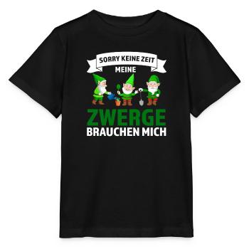 Garten Zwerge Gärtnerei Geschenk - Stanley/Stella Kinder T-Shirt MINI CREATOR  - Schwarz - Vorne - Mikhail (115cm)