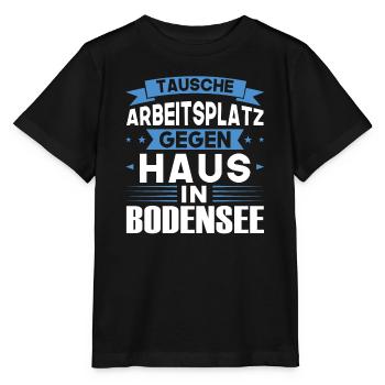 Bodensee Schwäbisch Süddeutschland Geschenk - Stanley/Stella Kinder T-Shirt MINI CREATOR  - Schwarz - Vorne - Mikhail (115cm)