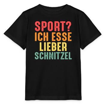 Schnitzel Wiener Wiener Schnitzel Geschenk - Stanley/Stella Kinder T-Shirt MINI CREATOR  - Schwarz - Vorne - Mikhail (115cm)