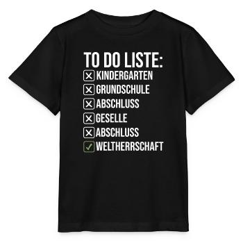 Abschluss Prüfung Schulabschluss Geschenk - Stanley/Stella Kinder T-Shirt MINI CREATOR  - Schwarz - Vorne - Mikhail (115cm)