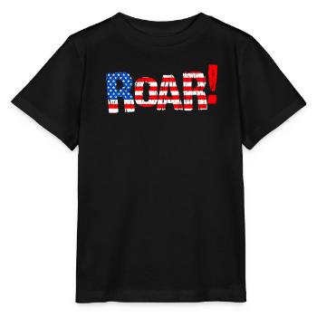 ROAR USA - Battlecry Vereinigte Staaten von Amerika - Stanley/Stella Kinder T-Shirt MINI CREATOR  - Schwarz - Vorne - Mikhail (115cm)