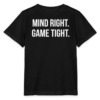 MIND RIGHT. GAME TIGHT. | Greyline Official - Stanley/Stella MINI CREATOR Kids’ T-Shirt - black - Front - Mikhail (115cm)