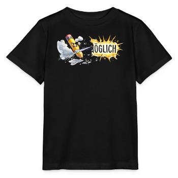 Mögliche Bleistift-Action - Stanley/Stella Kinder T-Shirt MINI CREATOR  - Schwarz - Vorne - Mikhail (115cm)