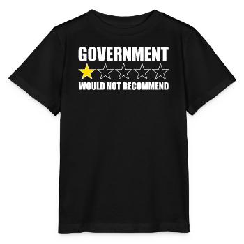 Die Regierung würde es nicht empfehlen. Anti-Regie - Stanley/Stella Kinder T-Shirt MINI CREATOR  - Schwarz - Vorne - Mikhail (115cm)
