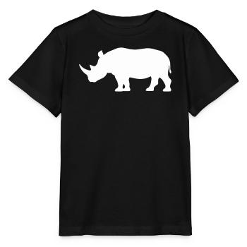 Rhino Silhouette Minimalist - Stanley/Stella MINI CREATOR Kids’ T-Shirt - black - Front - Mikhail (115cm)