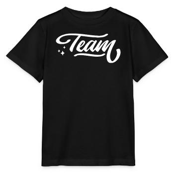 Team Spirit Motivational Lettering - Stanley/Stella MINI CREATOR Kids’ T-Shirt - black - Front - Mikhail (115cm)
