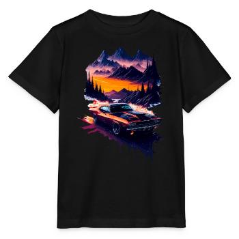 Klassischer Sportwagen - Stanley/Stella Kinder T-Shirt MINI CREATOR  - Schwarz - Vorne - Mikhail (115cm)